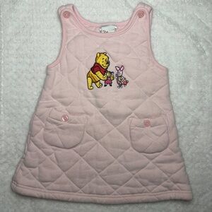 Pink Winnie the Pooh Embroidery Dress